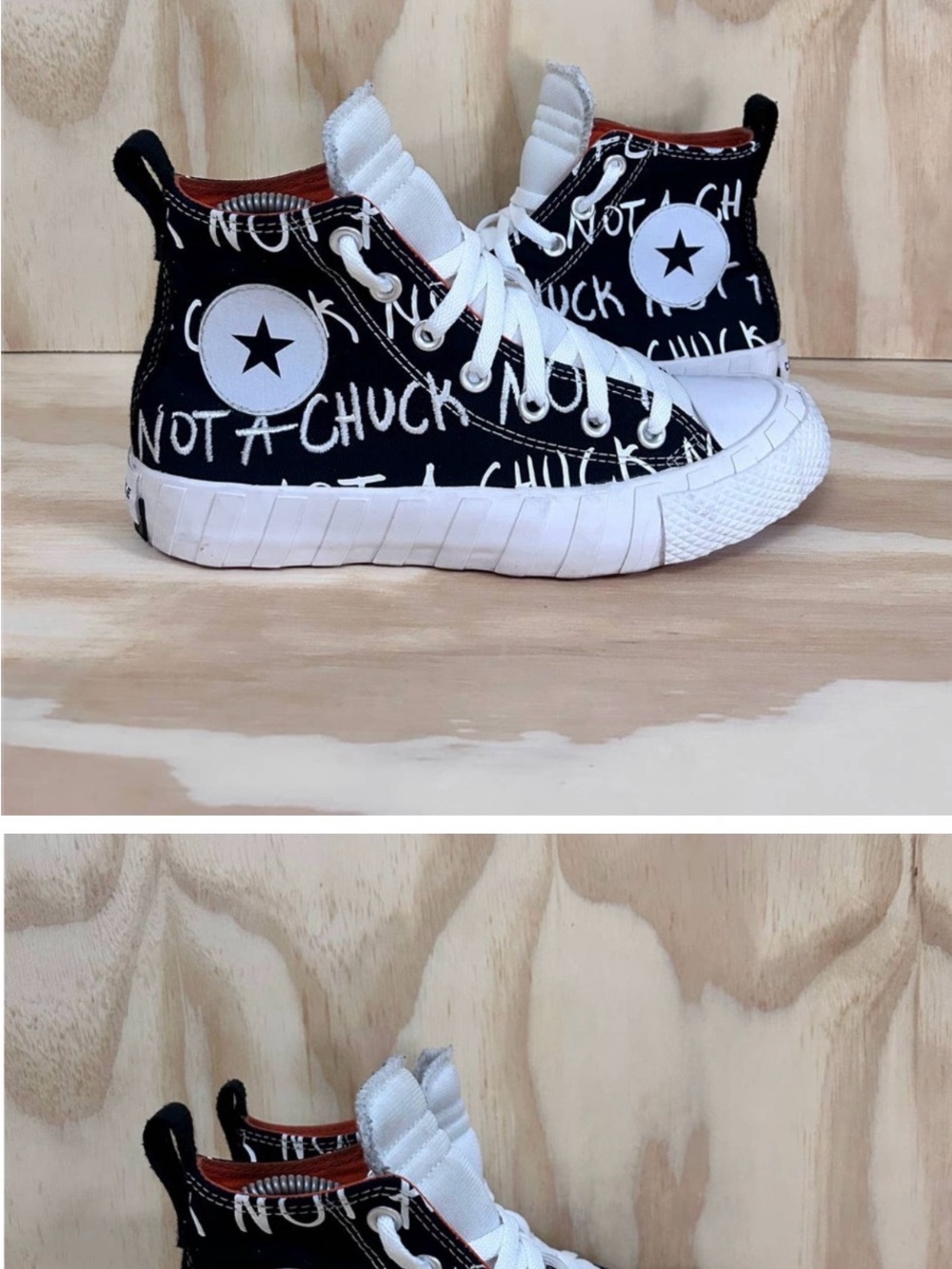 Converse Kids Black High-Top Sneakers with White Star & Script